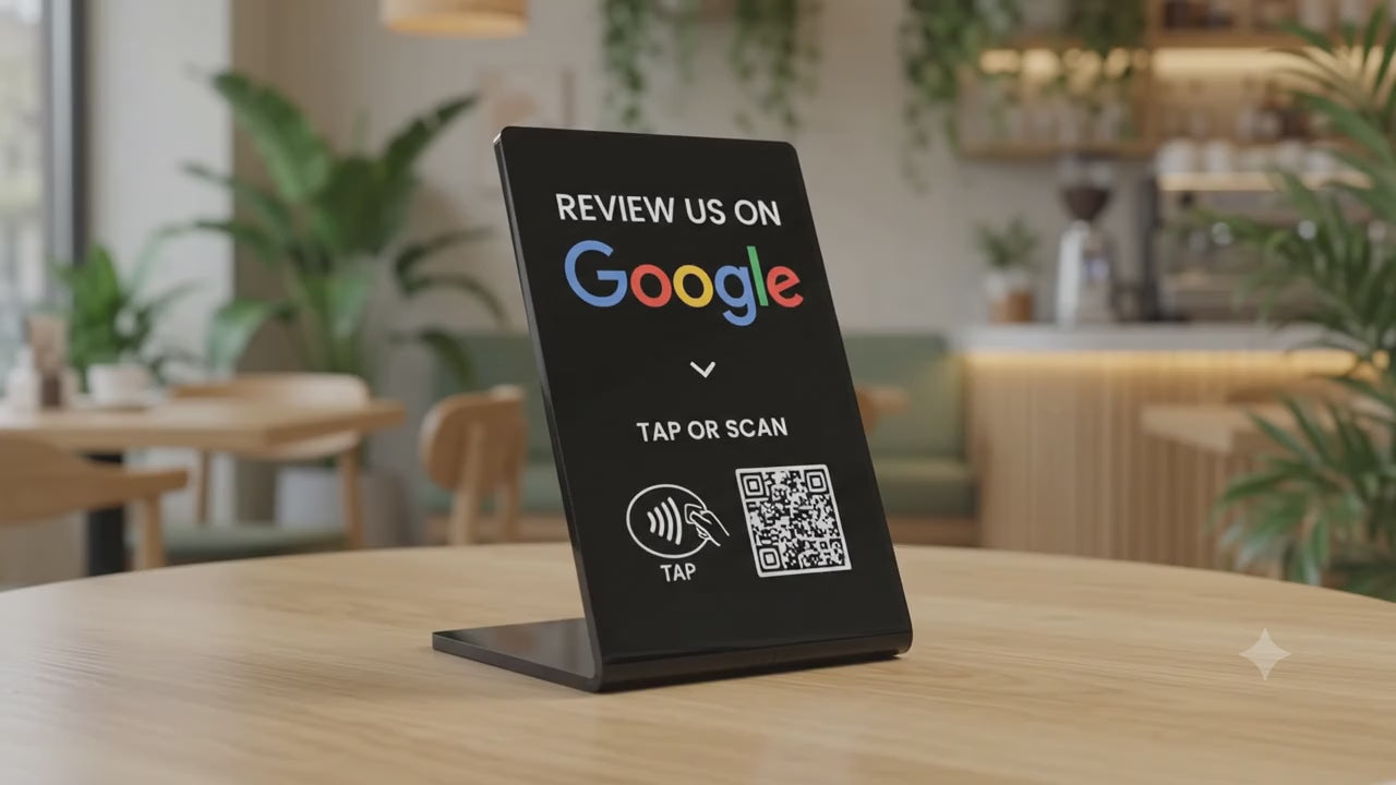 K-TAP NFC Acrylic Google Review Table Stand – 7-Shape
